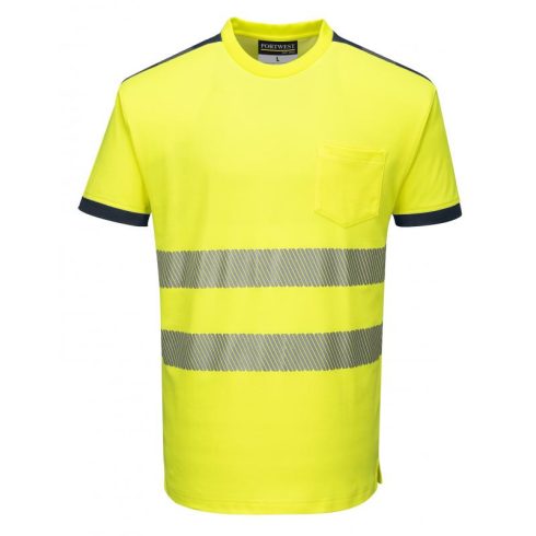 T181 -  Jól láthatósági Vision póló - sárga / fekete